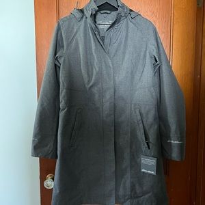 NWT Eddie Bauer Girl on the Go Raincoat with removable liner and hood